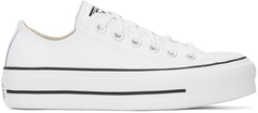 Белые кожаные кроссовки на платформе Chuck Taylor All Star Converse