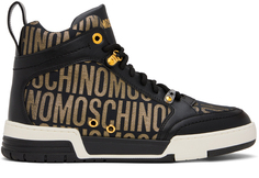 Черно-золотые кроссовки с логотипом Moschino, цвет Fantasy color