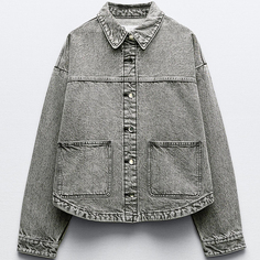 Джинсовая куртка Zara Z1975, серый