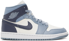 Сине-белые кроссовки Air Jordan 1 Mid Nike Jordan
