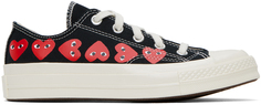 Черные кроссовки Converse Edition Chuck 70 с разноцветными сердечками Comme Des Garcons, цвет Black