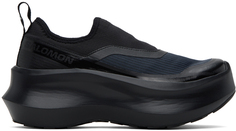Черные кроссовки без шнуровки на платформе Salomon Edition Comme Des Garcons