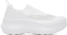 Белые кроссовки без шнуровки на платформе Salomon Edition Comme Des Garcons