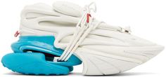 Белые кроссовки с единорогом Balmain, цвет Blue