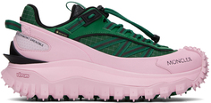 Зелено-розовые кроссовки Trailgrip GTX Moncler