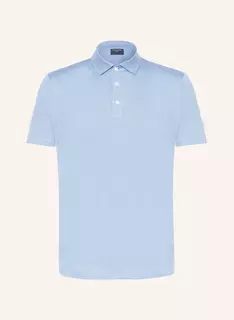 Трикотажная льняная рубашка-поло Olymp, синий