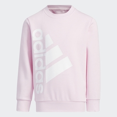 Свитшот Adidas LOGO, светло-розовый/белый