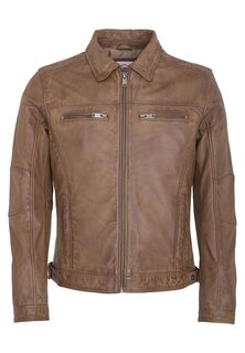 Кожаная куртка Leather Jacket With Collar Shirt 2 Разделенных Боковых Кармана Lee Cooper, цвет vintage cognac