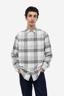 Фланелевая рубашка стандартного кроя H&amp;M, серый H&M