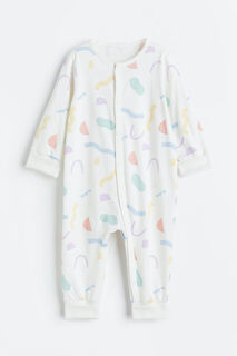 Хлопковая пижама с принтом H&amp;M, белый H&M