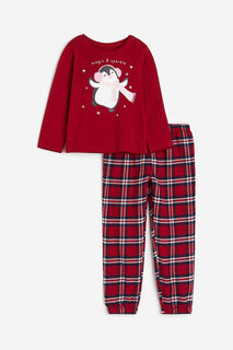 Пижамы с принтом H&amp;M, красный H&M