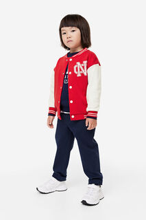 Бейсбольная куртка с принтом H&amp;M, красный H&M