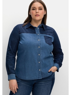 Блуза sheego Jeans, цвет blue Denim