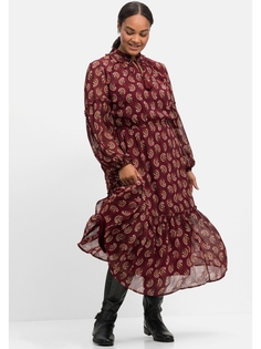 Платье sheego by Joe Browns Chiffon, цвет rostrot bedruckt