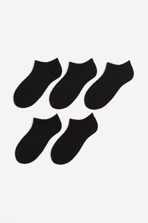 Упаковка из 5 носков-кроссовок H&amp;M, черный H&M