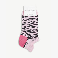 Носки из смесового хлопка с вышитым логотипом, комплект из двух штук Calvin Klein, розовый