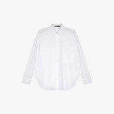Рубашка cipuna с жемчужными пуговицами Maje, цвет blanc