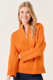 Короткий пуловер на молнии Jimmy Key, оранжевый