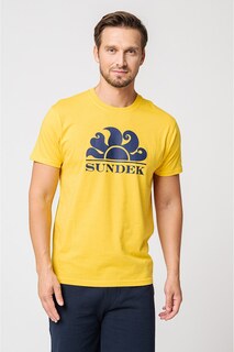 Футболка New Simeon с логотипом и овальным вырезом Sundek, желтый