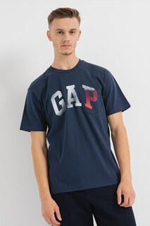 Футболка из органического хлопка с логотипом Gap, синий