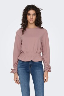 Блуза с овальным вырезом и эластичной талией Jdy, розовый