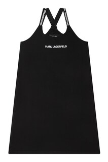 Платье с логотипом Karl Lagerfeld, черный