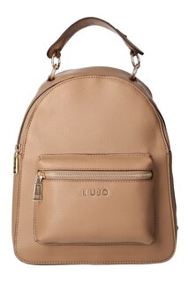 Рюкзак из экокожи с внешним карманом Liu Jo, коричневый