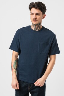 Свободная футболка Saul с нагрудным карманом Selected Homme, синий