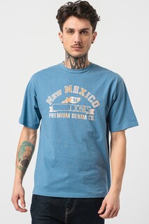 Льняная футболка с овальным вырезом Jack &amp; Jones, синий