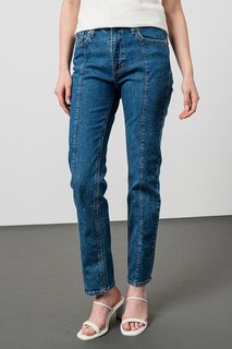 Узкие джинсы с высокой талией Gap, синий