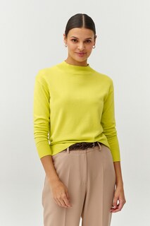 Сплошной цветной свитер с низким воротником Tatuum, желтый