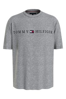 Футболка из органического хлопка с логотипом Tommy Hilfiger, серый