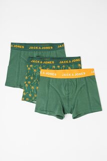 Боксеры с логотипом - 3 пары Jack &amp; Jones, зеленый