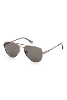 Солнцезащитные очки-авиаторы с эффектом металлик Gant, розовый