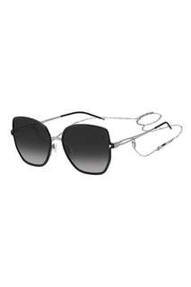 Квадратные солнцезащитные очки со съемной пряжкой Boss, черный