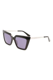 Крупногабаритные солнцезащитные очки «кошачий глаз» Calvin Klein, черный