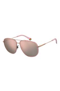 Поляризованные солнцезащитные очки-авиаторы Polaroid, розовый