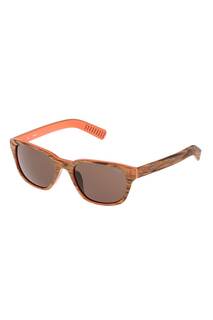 Солнцезащитные очки овальной формы с эффектом дерева Sting, коричневый