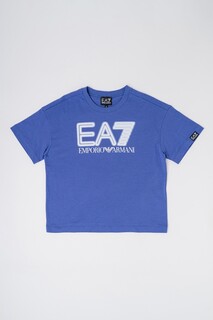 Хлопковая футболка с логотипом Ea7, белый