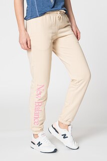 Спортивные брюки Essentials с логотипом New Balance, бежевый