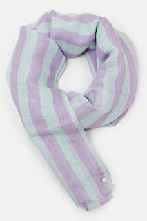 Полосатый шарф из модала и льна Esprit, синий