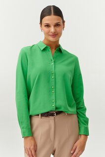 Однотонная рубашка с классическим воротником Tatuum, зеленый