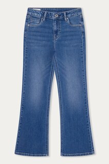 Укороченные джинсы с потертым эффектом Pepe Jeans London, синий