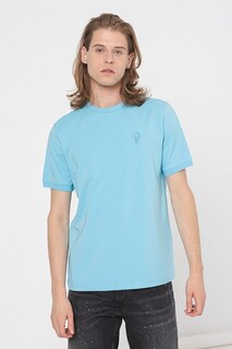 Хлопковая футболка с логотипом Karl Lagerfeld, синий