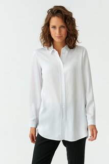 Длинная рубашка Trealia с острым воротником Tatuum, белый