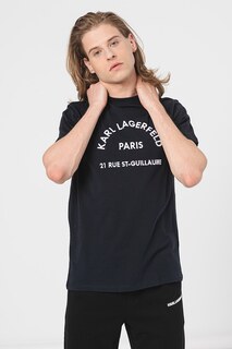 Хлопковая футболка с логотипом Karl Lagerfeld, черный