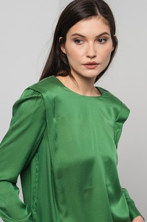 Блузка с шелком и набивкой Stefanel, зеленый