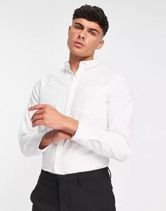 New Look — белая оксфордская рубашка с длинными рукавами
