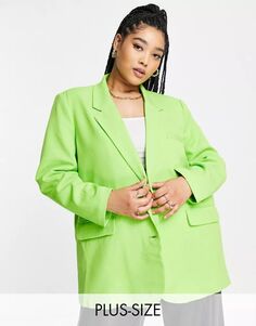 Зеленый пиджак оверсайз Vero Moda Curve