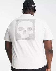 Белая укороченная футболка с черепом Bolongaro Trevor Plus